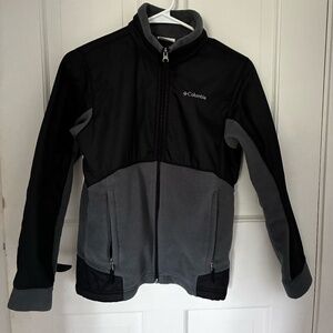 Kids Black and Gray Columbia Fleece Jacket Size 10-12